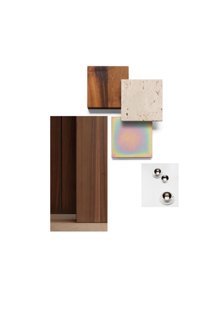 Studio lilie moodboard nussbaum travertin dibbern